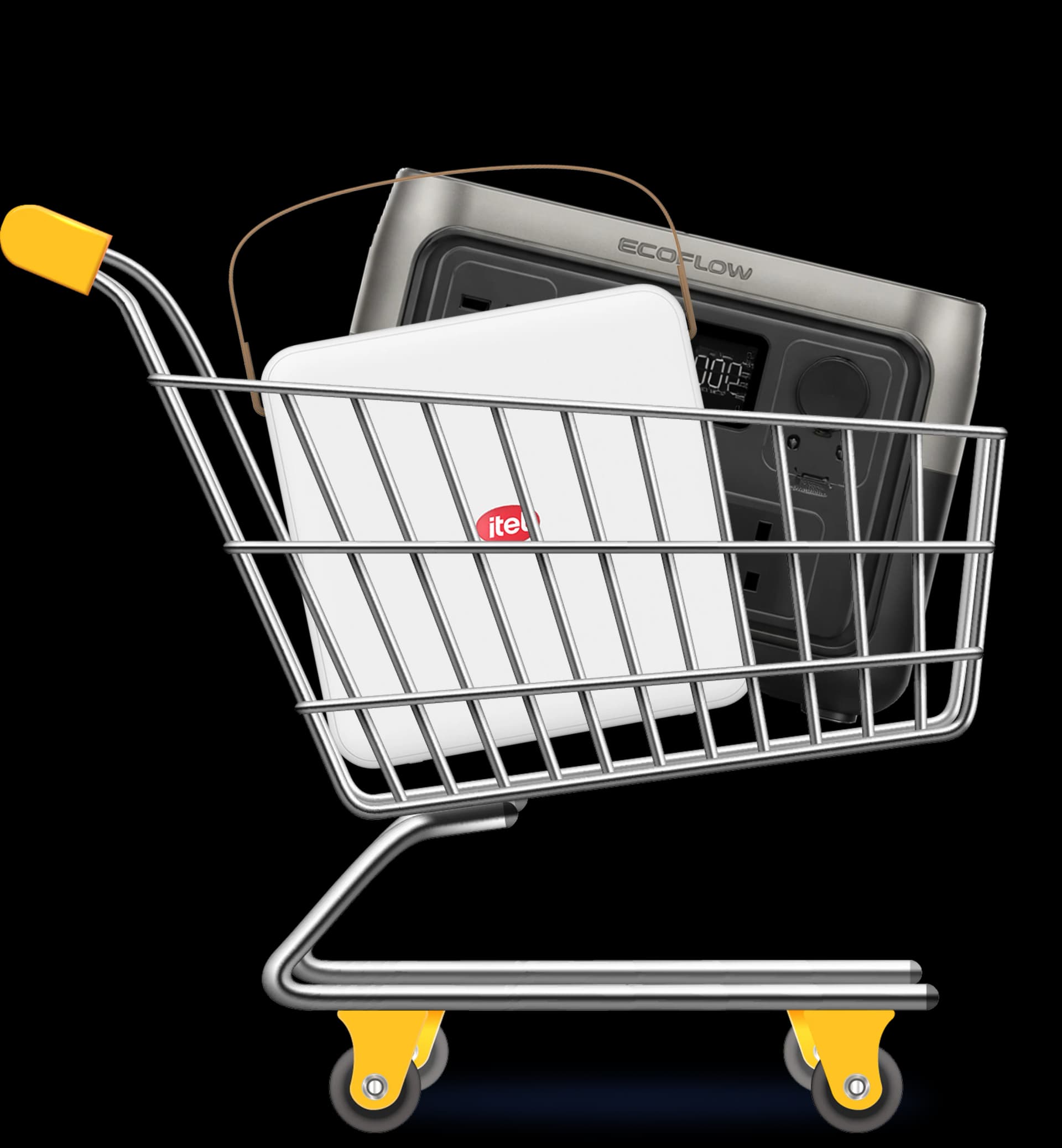 shopping cart with power tank and power go